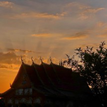 Sunset with Pagoda