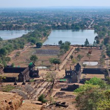 Lower Wat Phou seen from the upper ruins