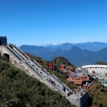 On the way from the cable car to the summit of Fansipan