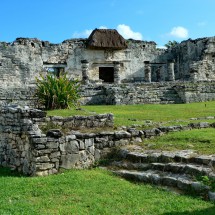 In the Maya ruins of Tulum