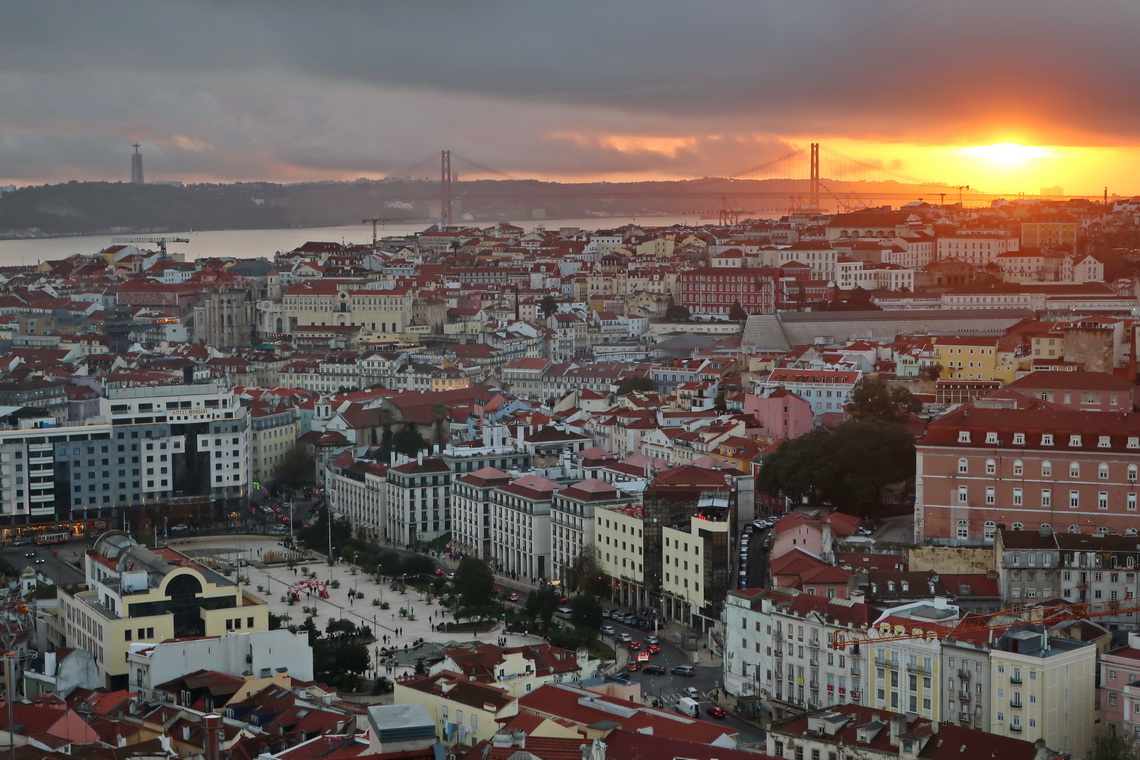 Lisbon seen from the viewpoint Miradouro Nossa Senhora