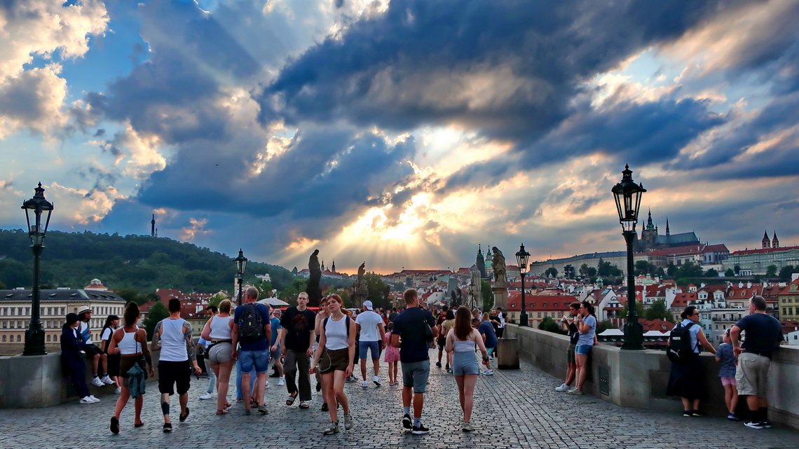 Sunset on Charles Bridge