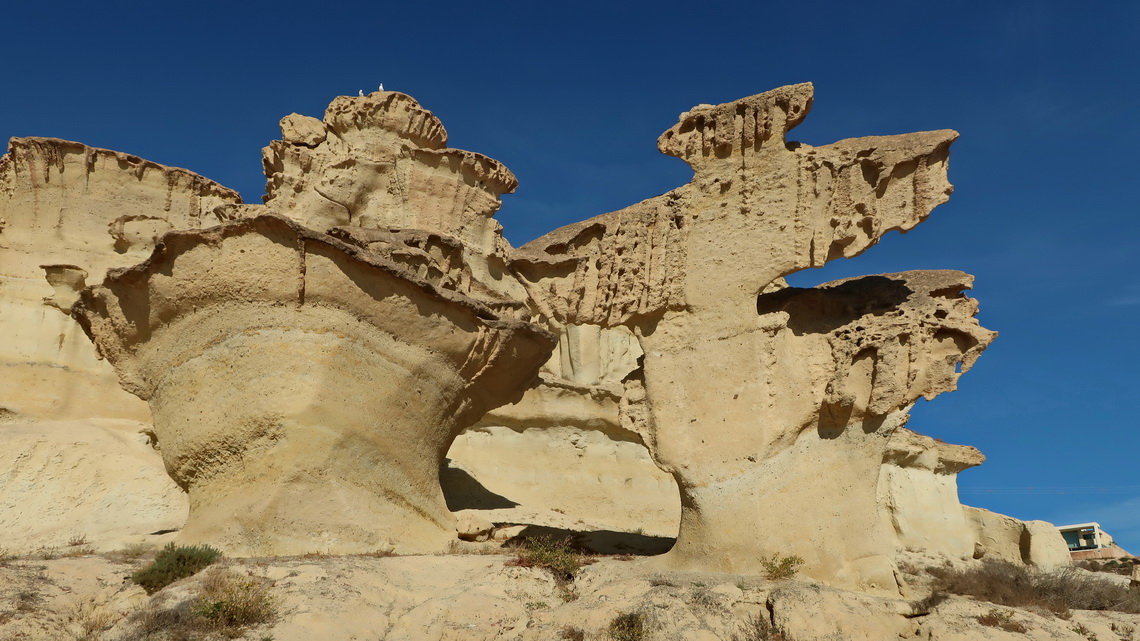 Eroded rocks in Bolnuevo - half the way to Playa Amarilla