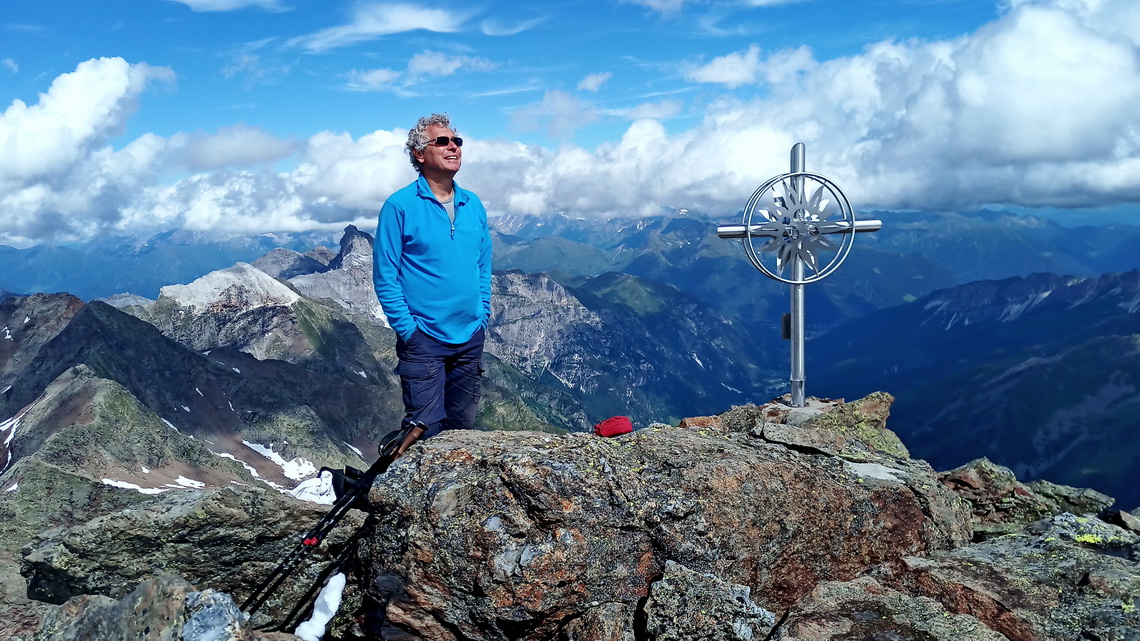 Alfred on the summit of Schneespitze