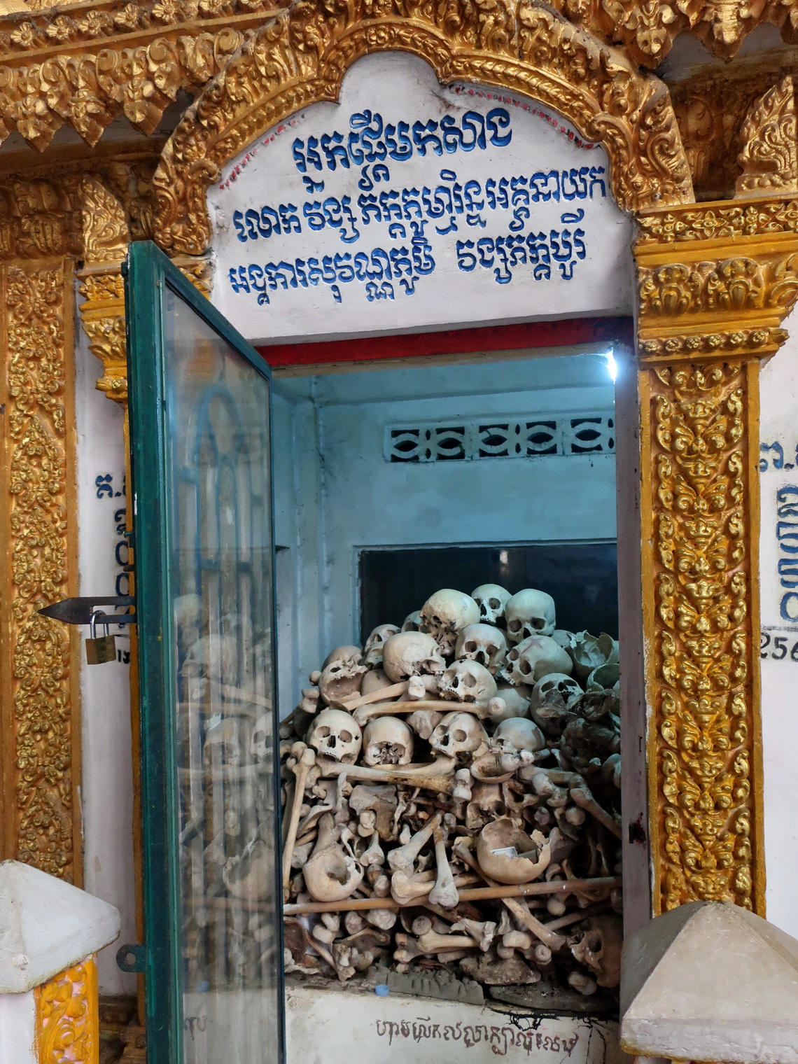 Shrine in the Killing Cave where the Khmer Rouge butchered a lot of people