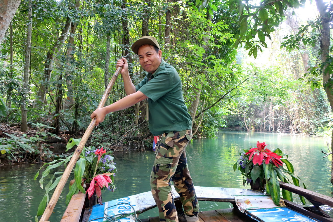 Our Captain of the bamboo boat