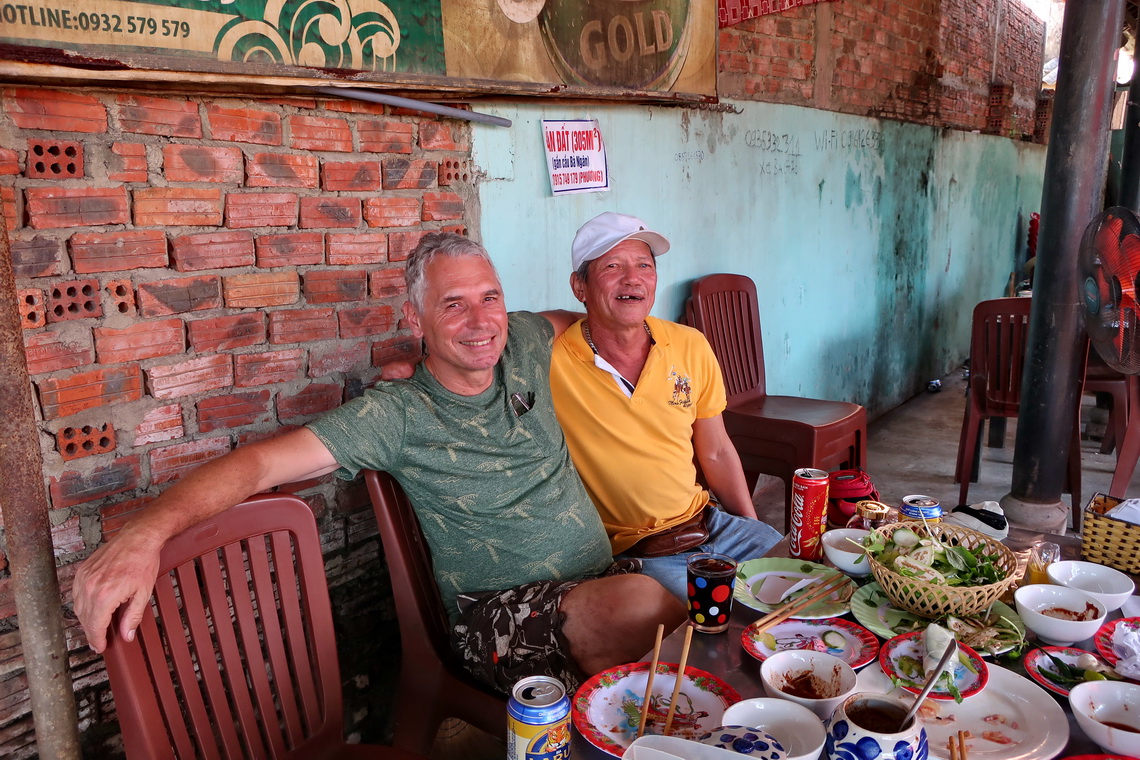 Two old boys at same age in the wonderful Nam Hai Restaurant