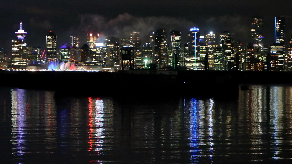 Downtown of Vancouver at night