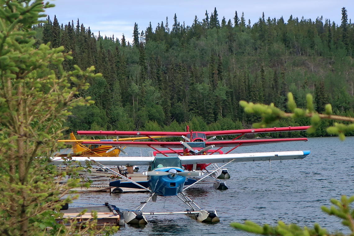 Yukon River with little aircraft