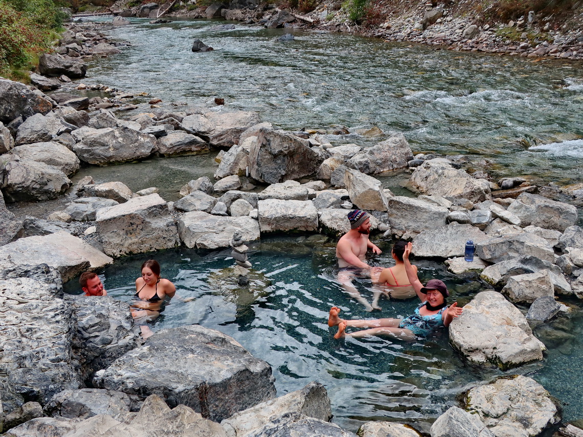 Marion in the cozy Lussier Hot Springs