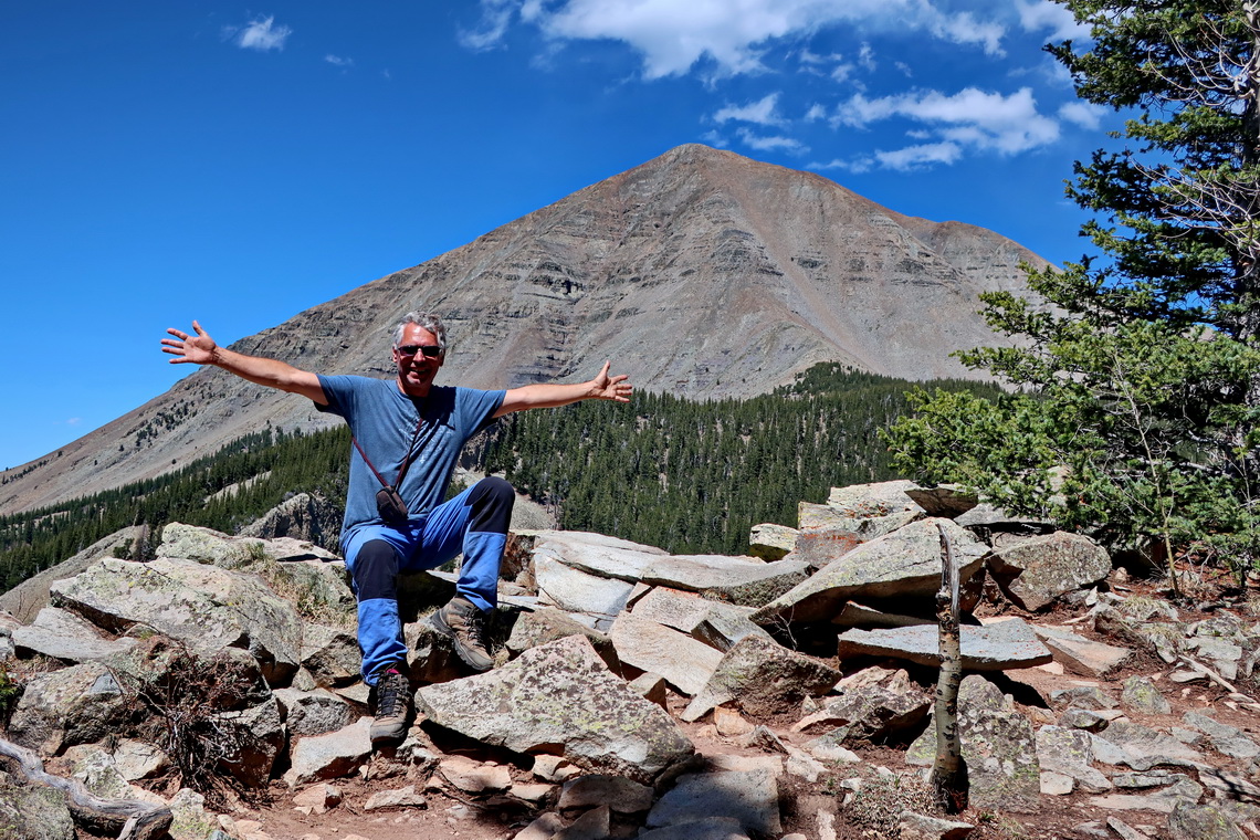 Alfred with rocky West Spanish Peak