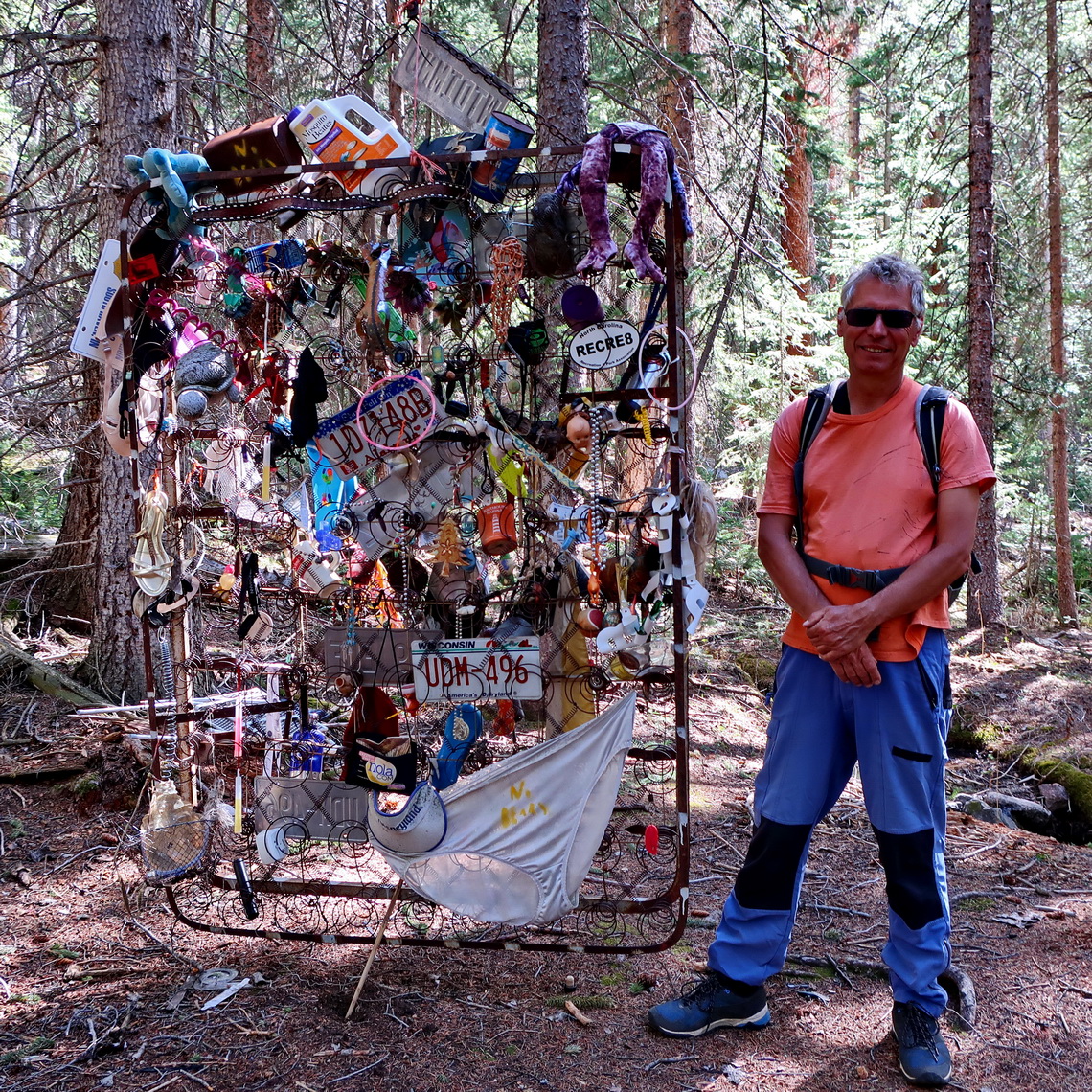 Fancy stuff in the forest including huge white pants!