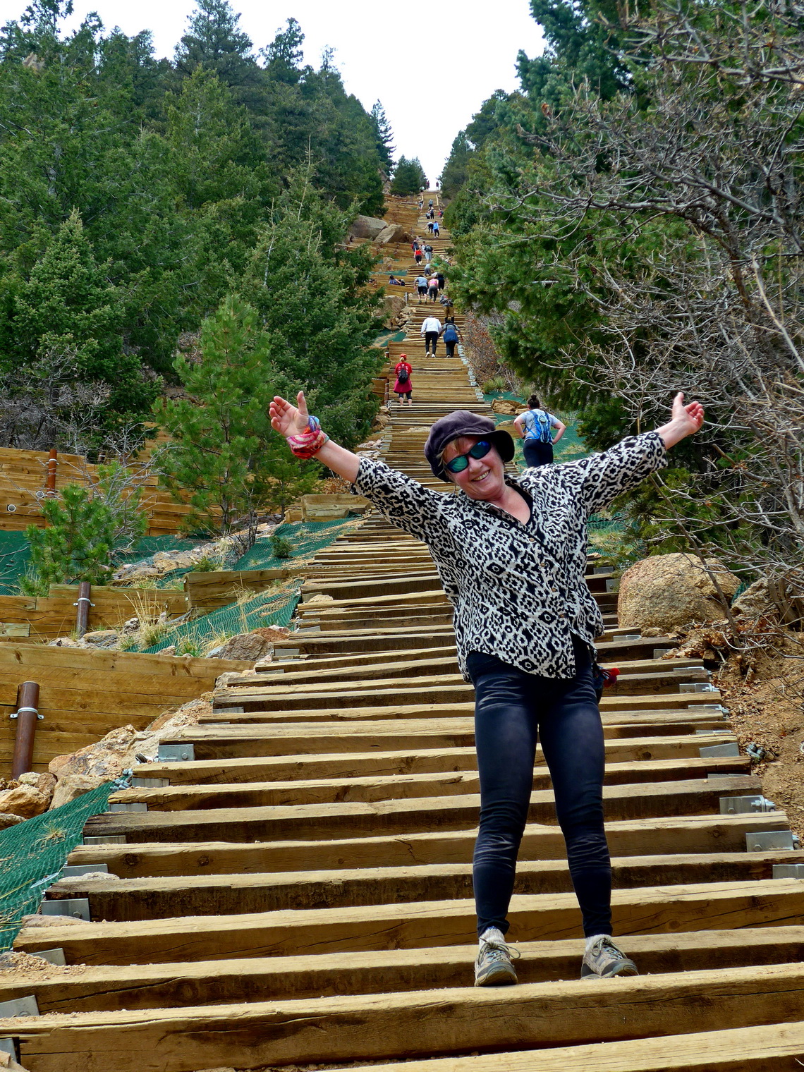 Marion on the bottom of 600 meters high Manitou Incline