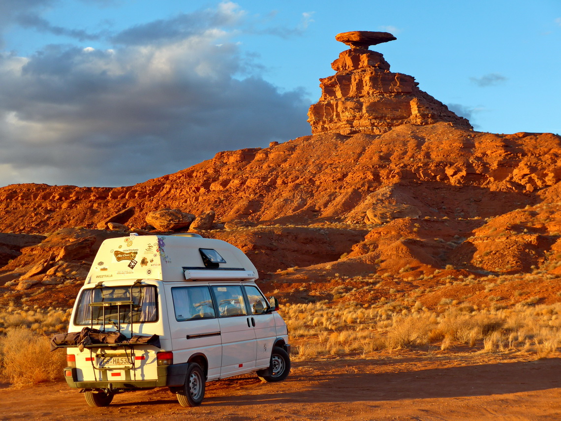 Mexican Hat with our nice campsite