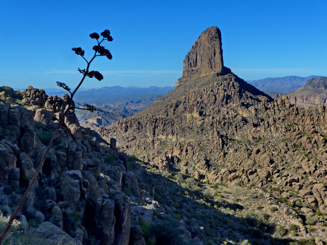 Weaver's Needle seen from the Peralta Canyon Trail