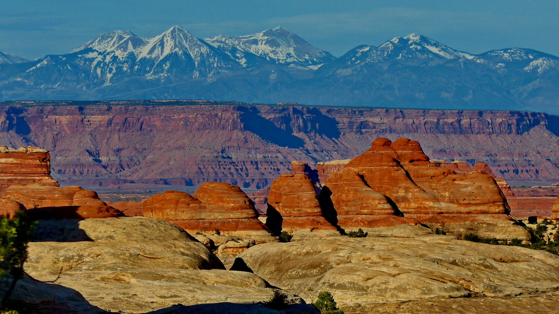 Northern Manti-La Sal mountains at sunset