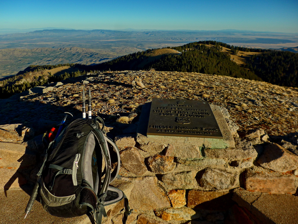 Northwestern view from 3518 meters high Lookout Mountain to the site of the first atomic bomb explosion on earth