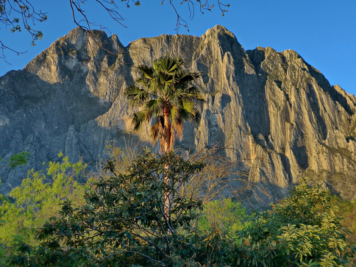 Famous walls of Potrero Chico with Cerro Toro