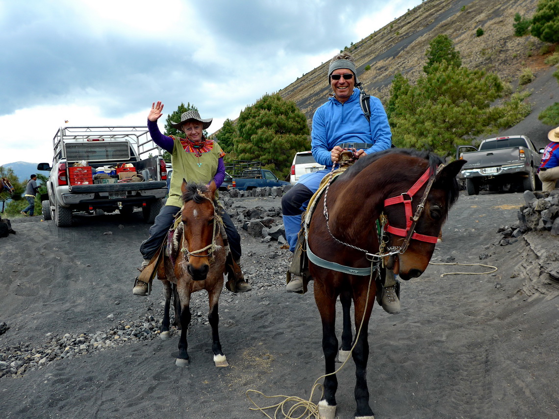 Marion and Alfred on the base of Volcan Paricutin