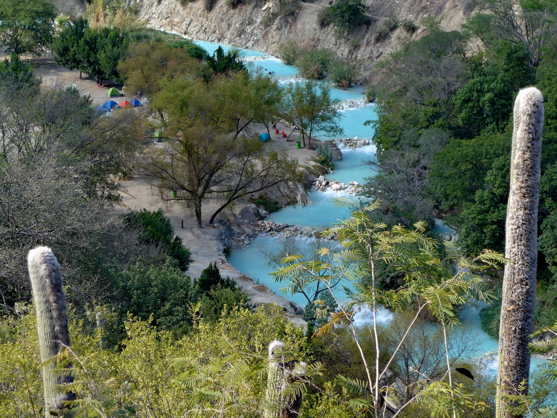 The warm river which comes out of the Grutas de Tolantongo