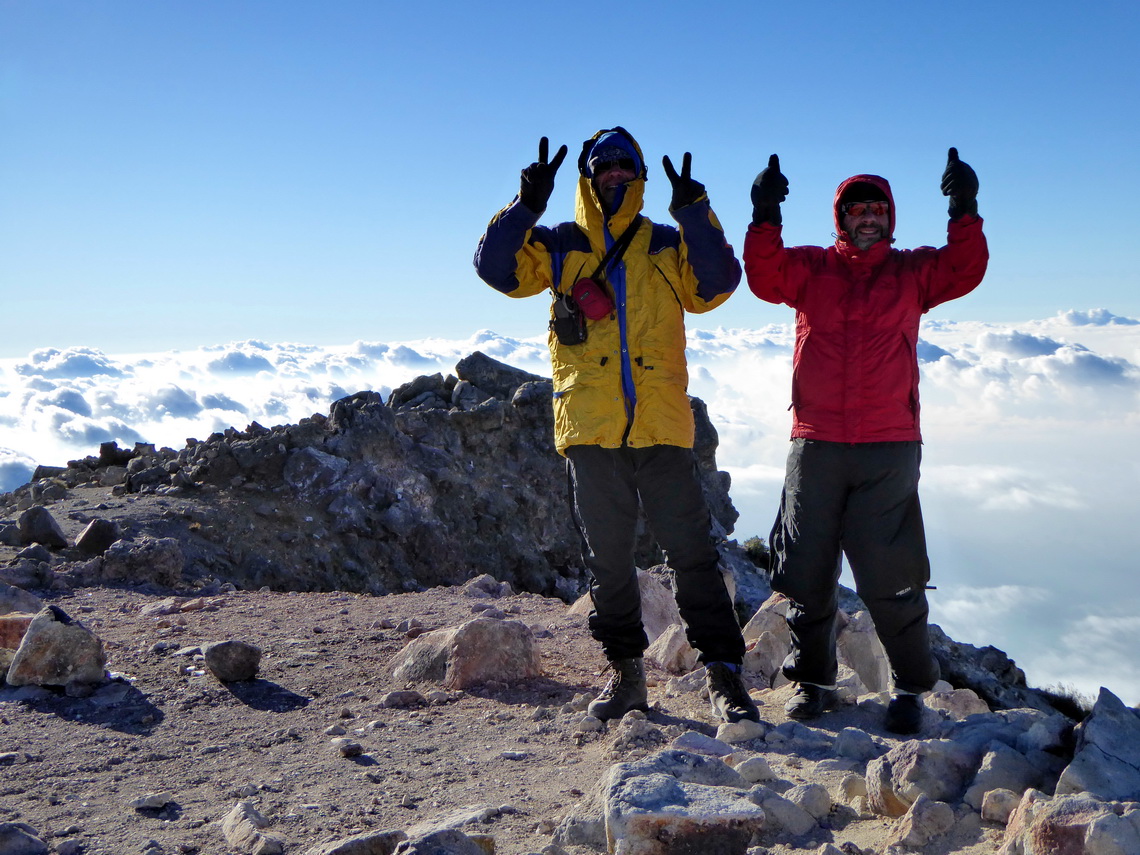 Alfred and Tommy on top of Central America