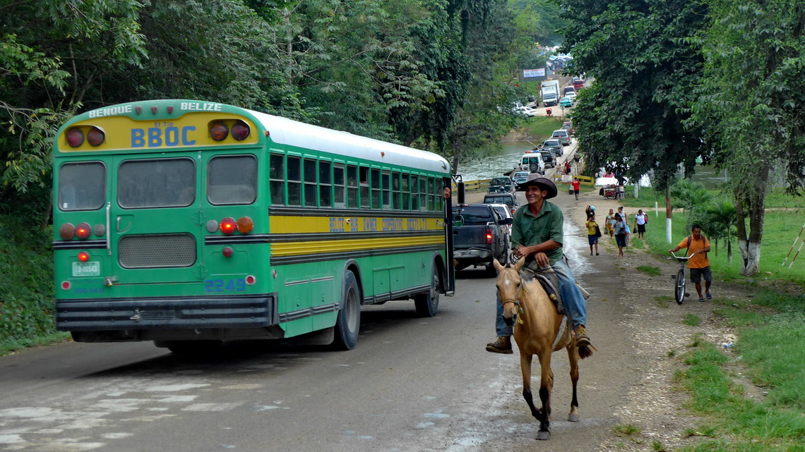 Saturday afternoon traffic of San Ignacio