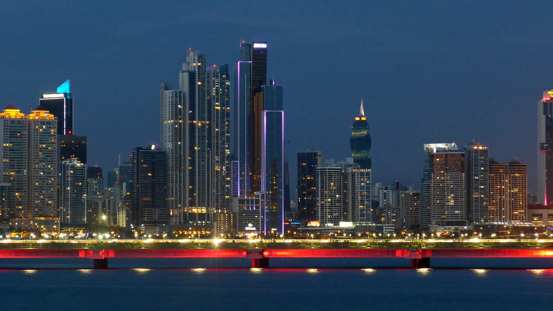 Downtown of Panama City in the night