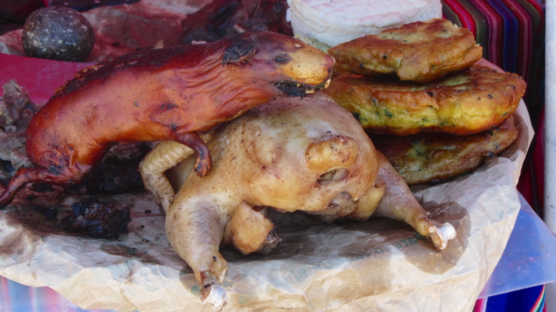 Typical food of Cusco - Guinea Pig with Chicken