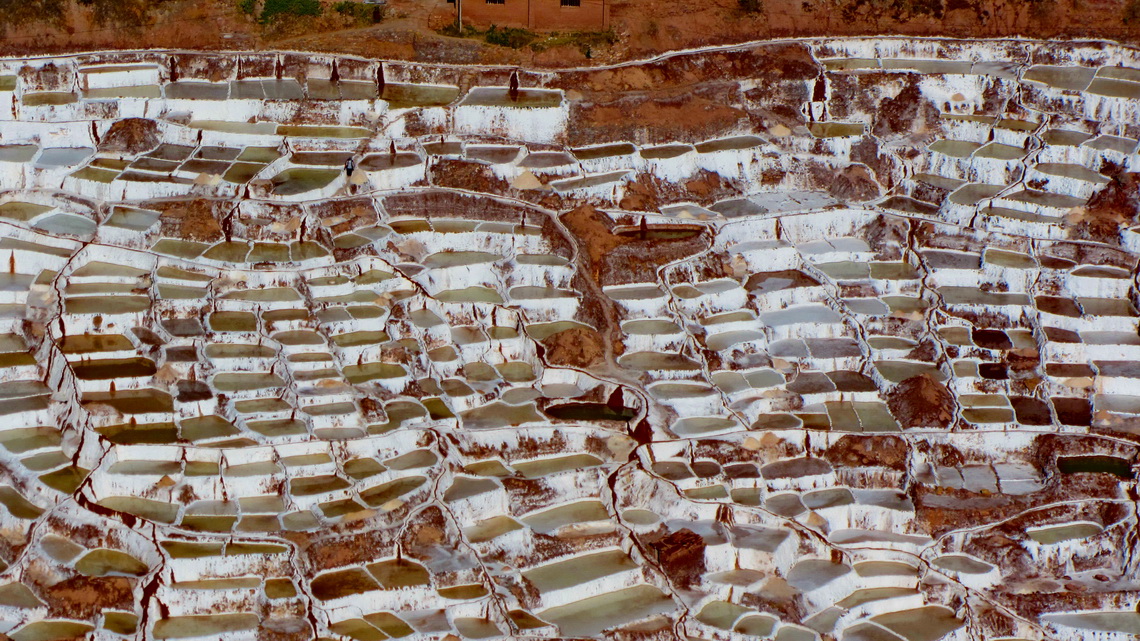 Saline of Pichingoto with hundreds of basins to exploit salt