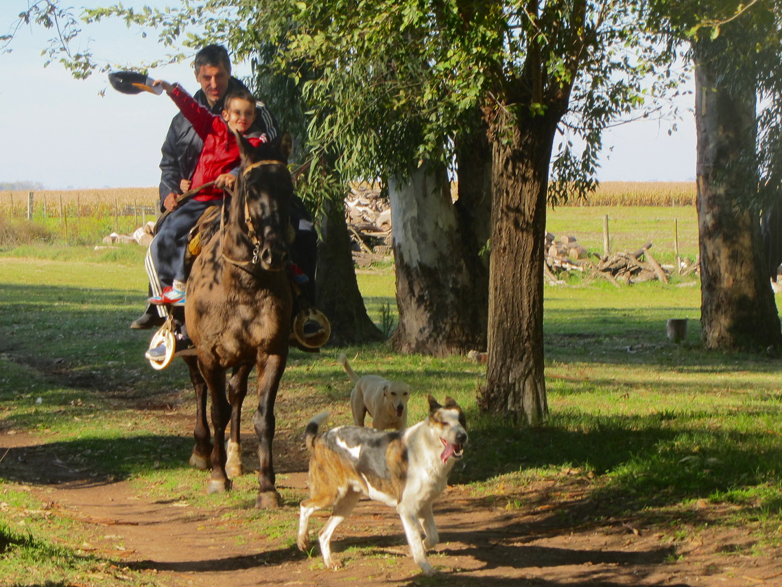 Little Gaucho with his father