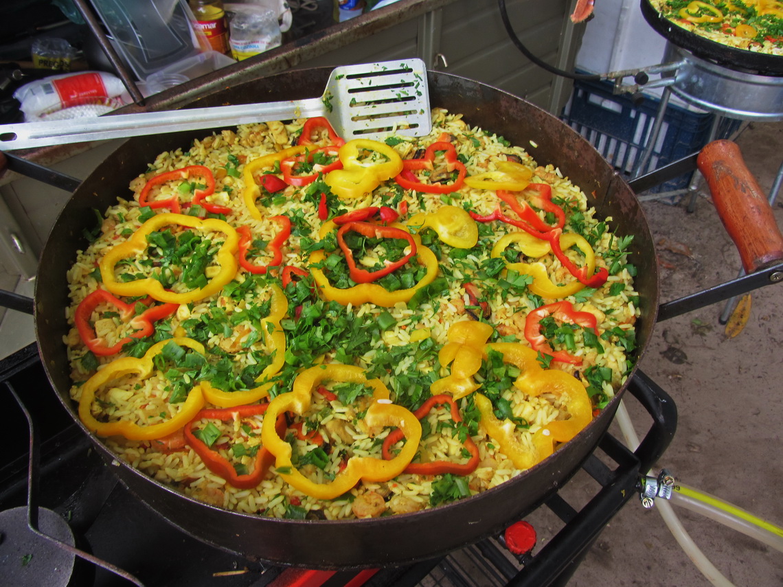 Delicious paella on New's Years Eve cooked by Jose