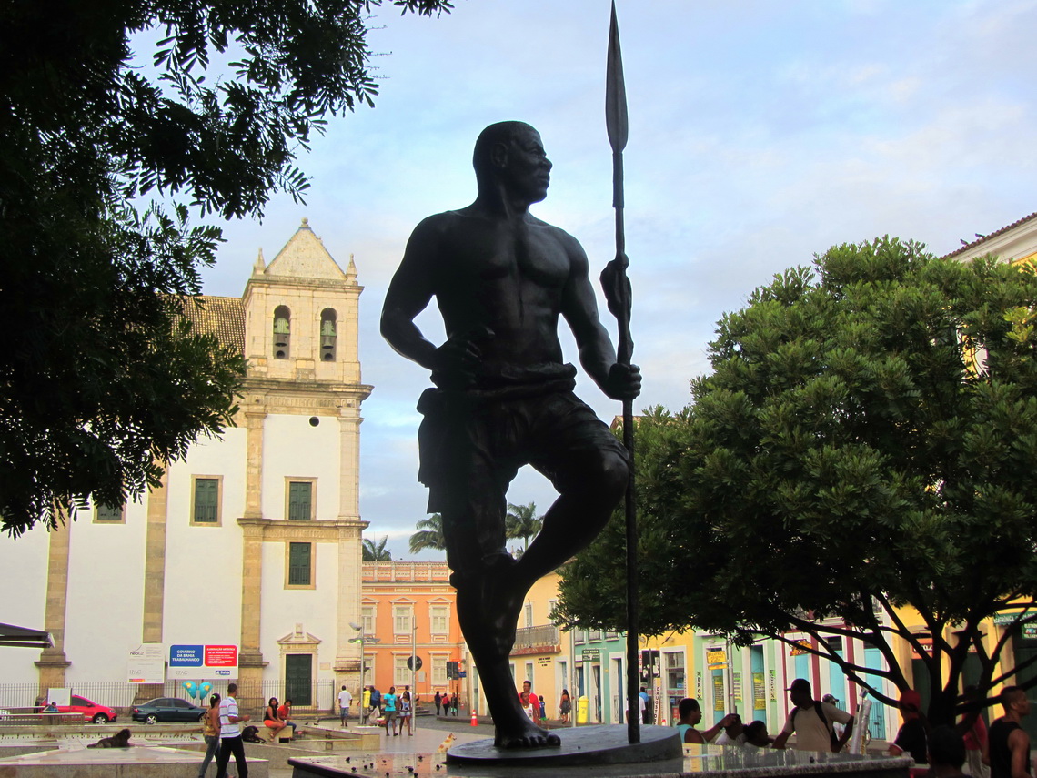 Homage of the former African King Zumbi who lead the first democracy of escaped slaves on Brazilian grounds in 1630