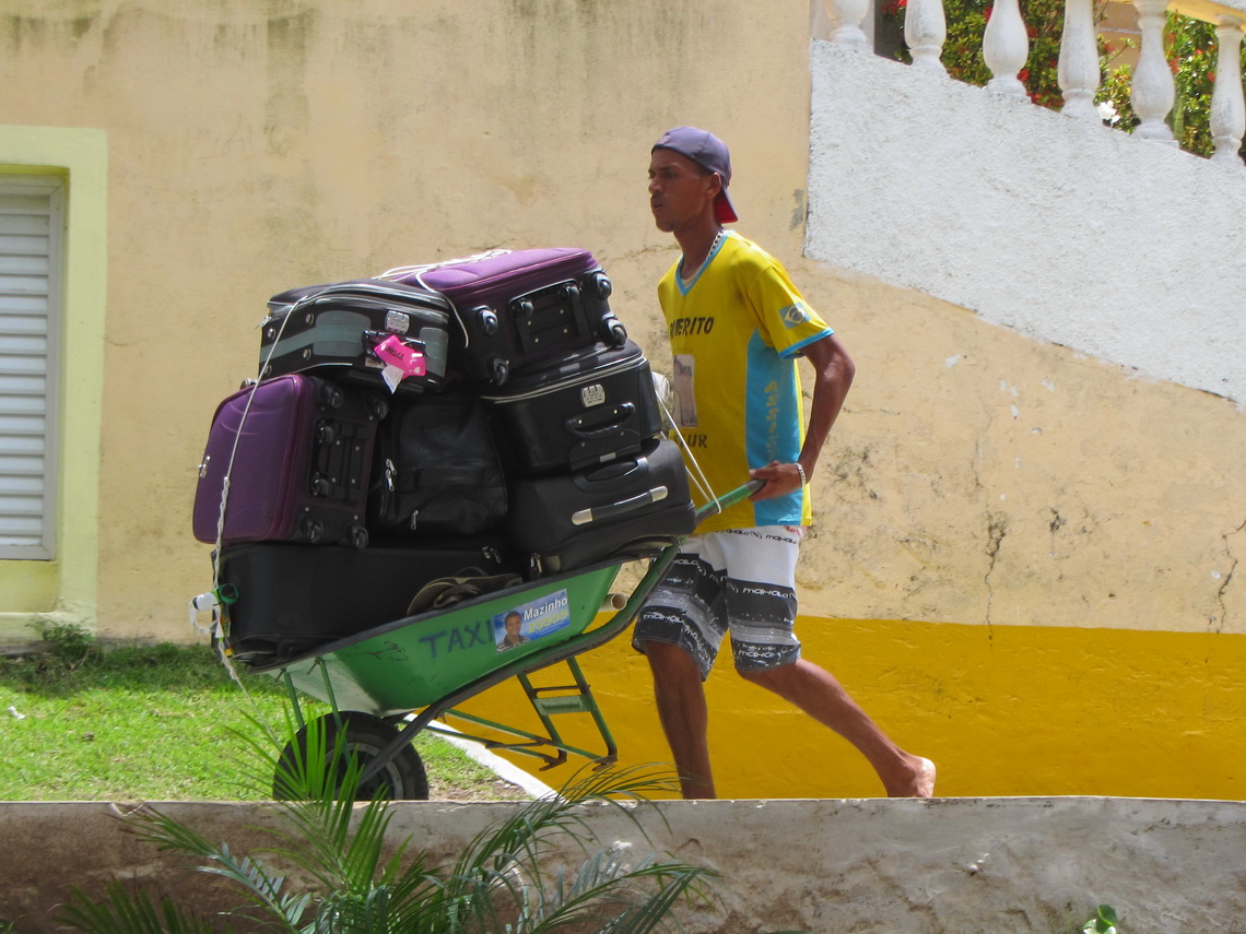 Weird Taxi - No cars are allowed in Morro de Sao Paulo 