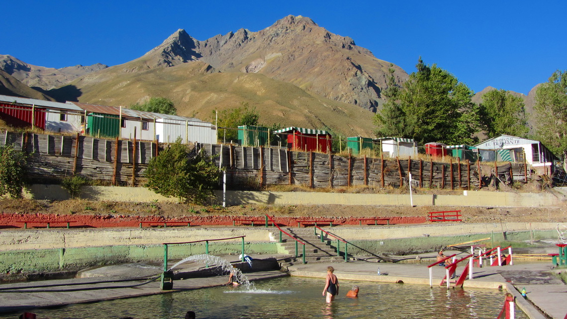 In the hot springs of Termas del Flaco