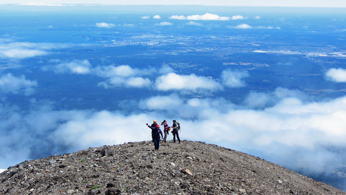 On the broad slope with Puerto Montt in the background