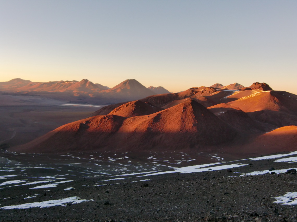 Sunrise over the Atacama desert