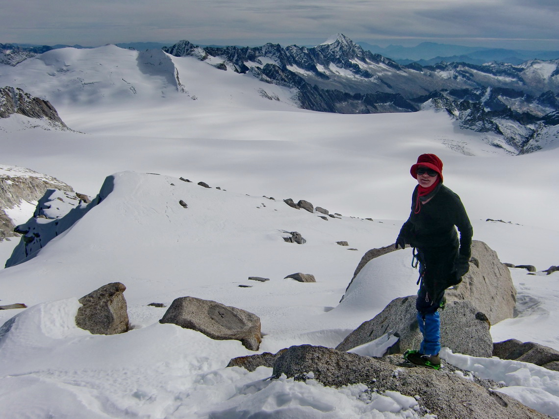 On top of Adamello, south view with Pian di Neve