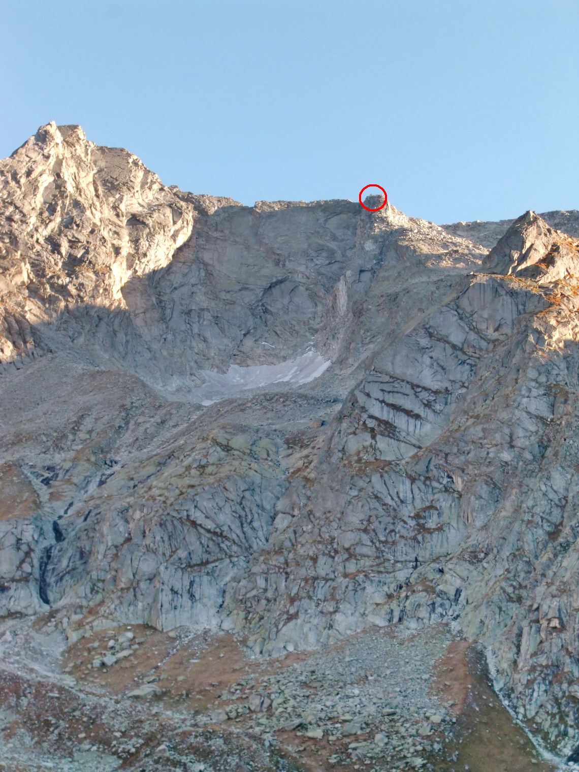 Way to Bivacco Salerno (in the red circle)