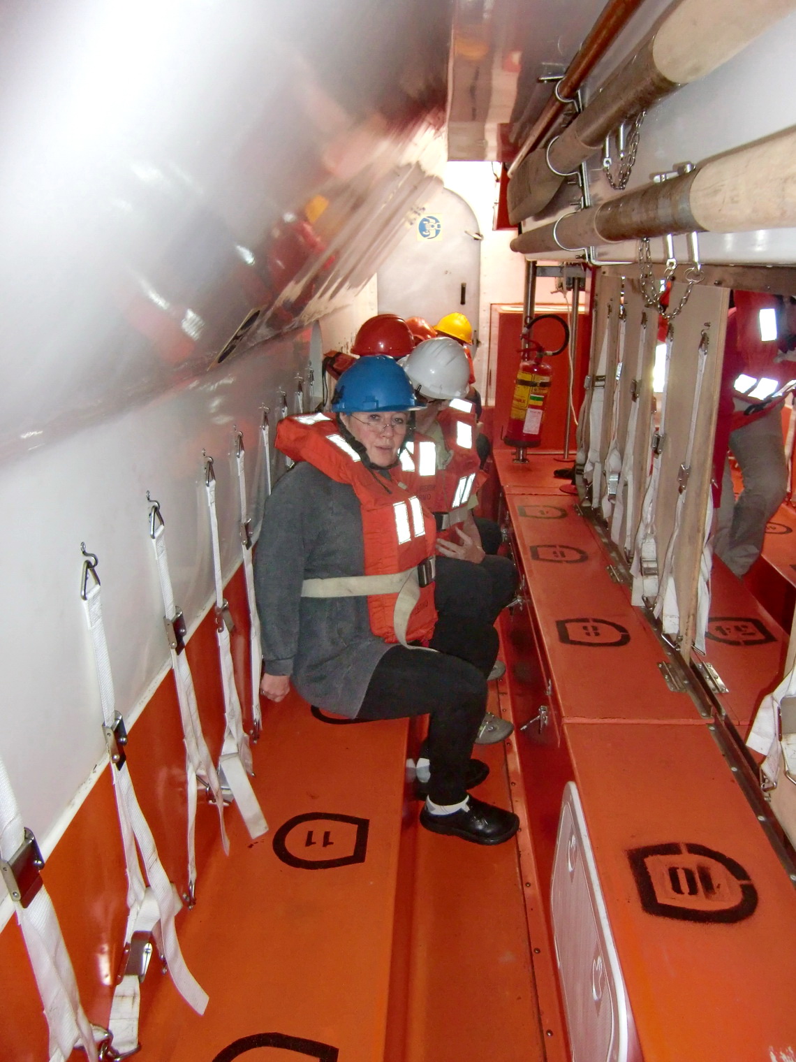 Inside the lifeboat