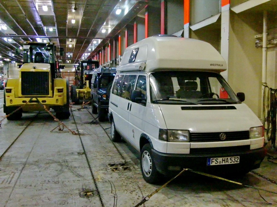 Our VW California in the vessel