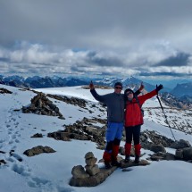 Alfred and Marion on top of Observation Peak