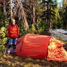 Our campsite close to Seneca Lake on foot of the Windriver Range