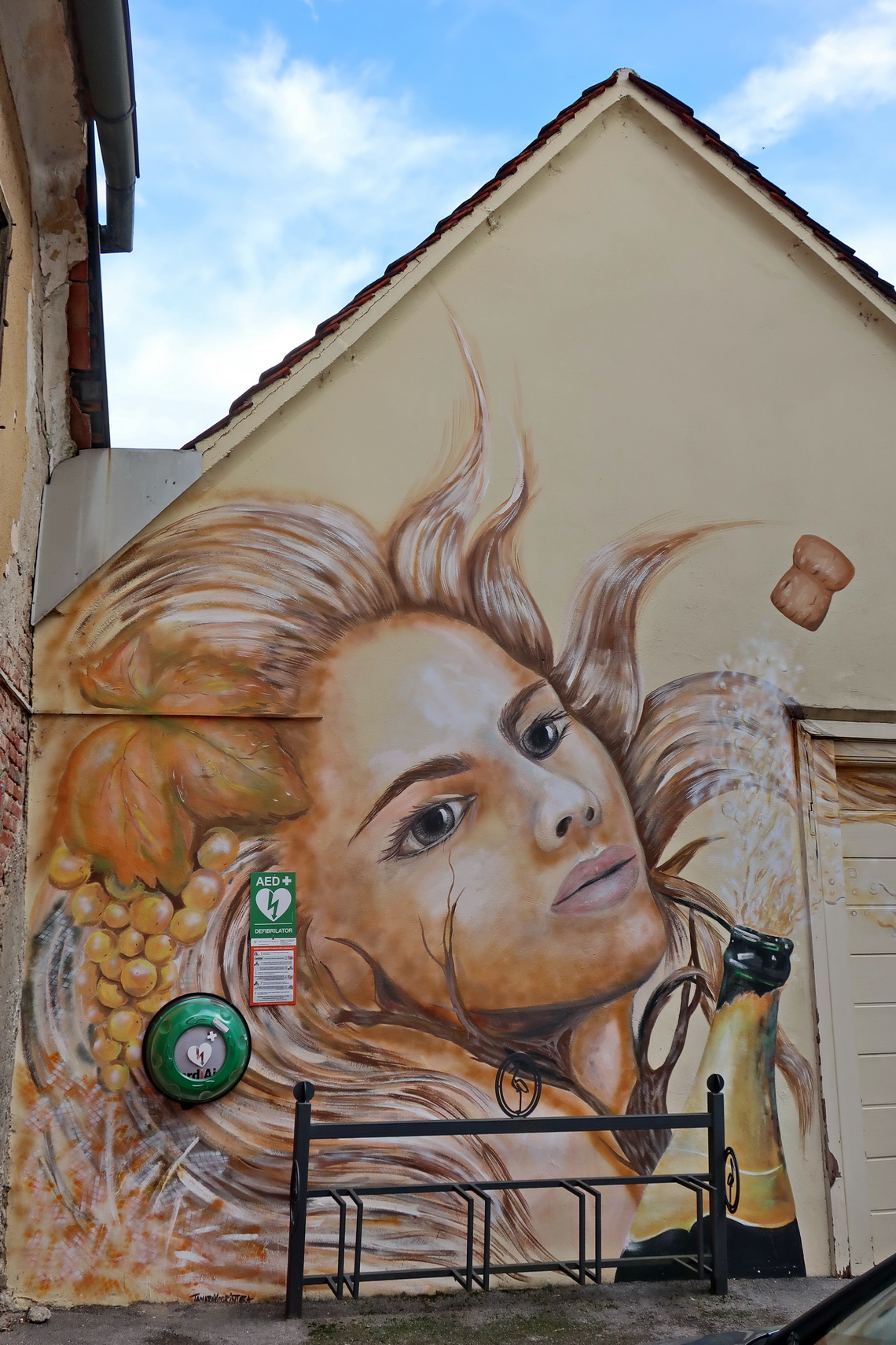 Mural in Gornja Radgona right on the Austrian border