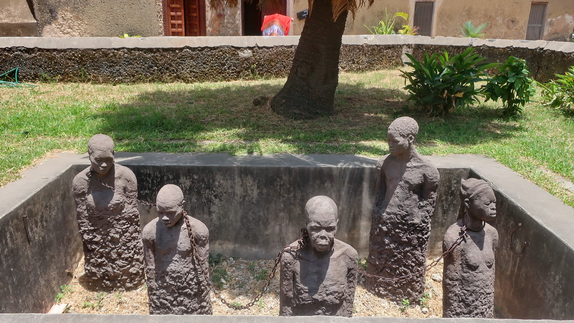 Touching memorial on the Old Slave Market of Stone Town