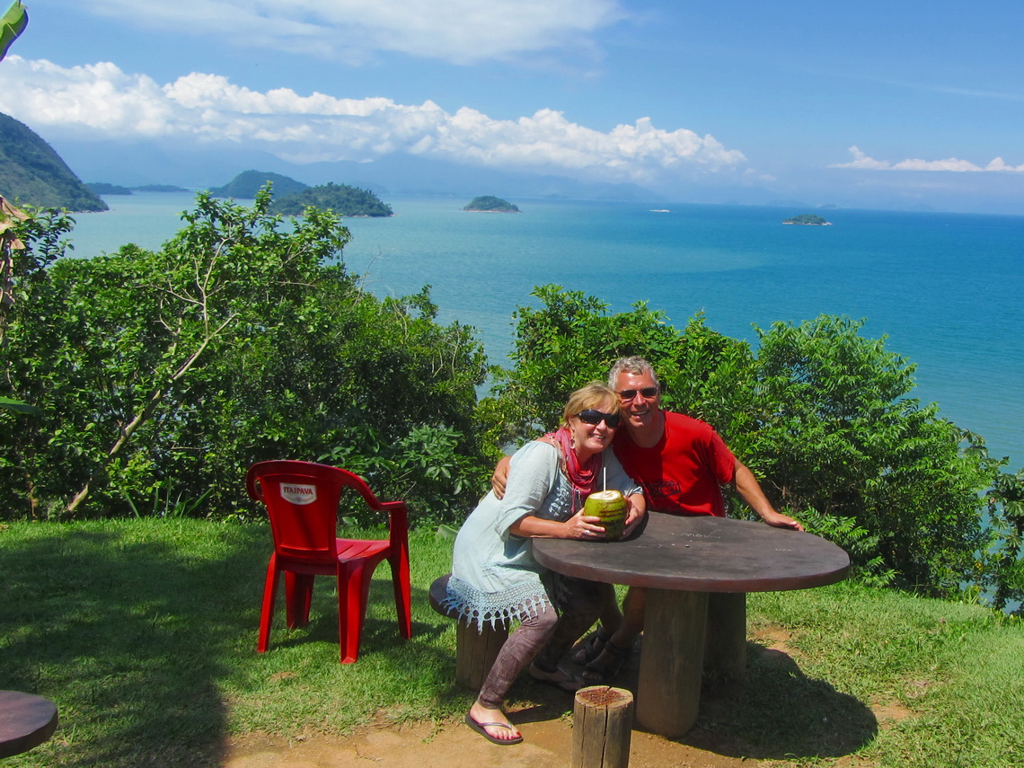 Pristine islands in the Baia de Ilha Grande, seen from the viewpoint South of Corumbe (approximately 10km East of Paraty)