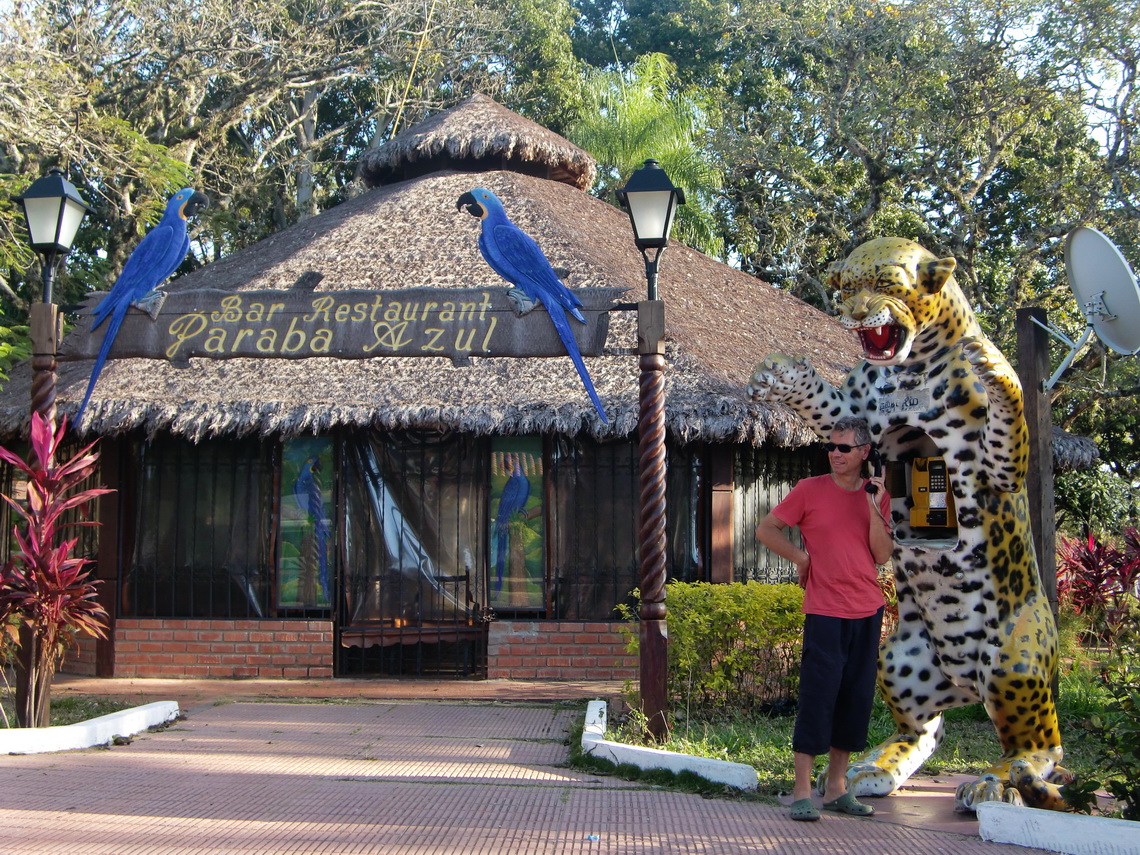 Main square of Buena Vista with a weird telephone